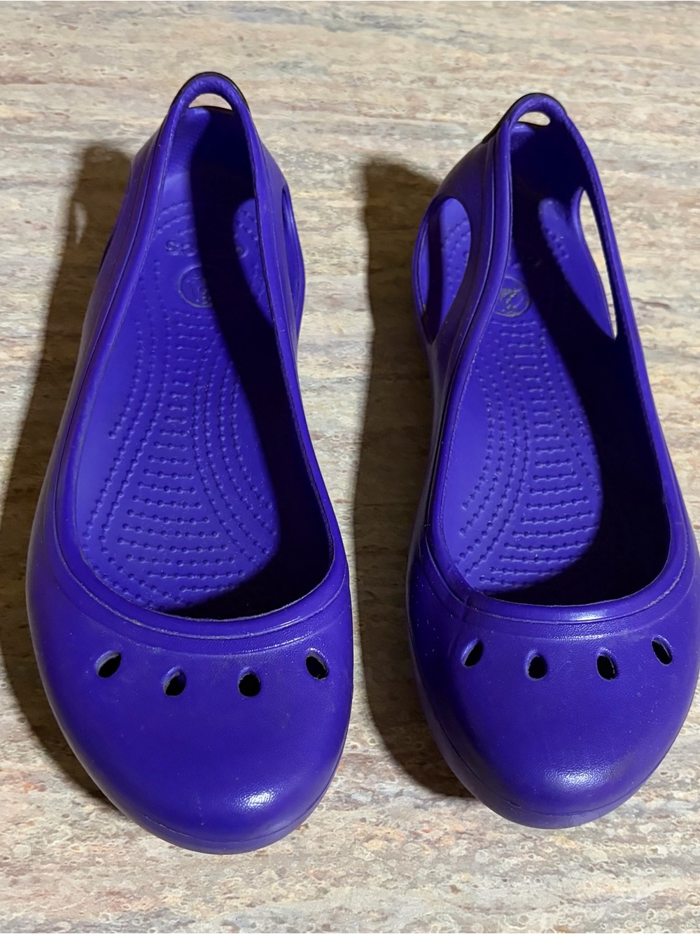 Crocs Purple Slip-On Rubber Flat Shoes